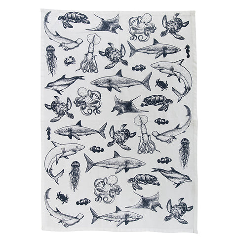 Nature Planet Ocean Tea Towel