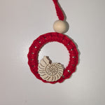 Hand made ammonite Christmas tree decoration